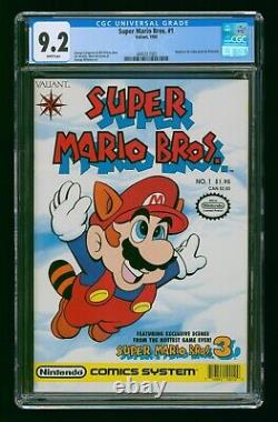 Super Mario Bros. #1 (1990) Cgc 9.2 Nintendo Nes System Valiant White Pages