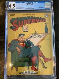 Superman #41 CGC 6.5, Off White- White Pages. 1946 DC Golden Age