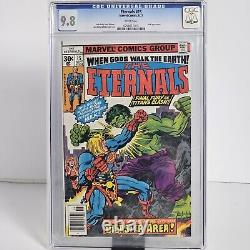 THE ETERNALS #15 CGC 9.8 Hulk White Pages Marvel Comics Bronze Age