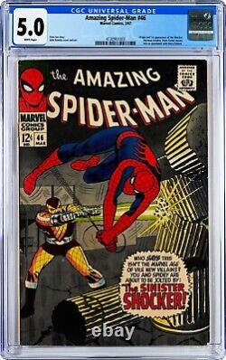 The Amazing Spider-Man #46 CGC 5.0 1967 White Pages 1st App of the Shocker