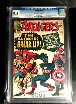 The Avengers #10 CGC 5.5 FN- Off-White to White Pages 1st Appearance of Immortus