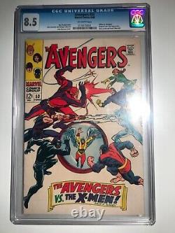 The Avengers #53 CGC 8.5 Off-White pages Classic battle cover vs. The X-Men