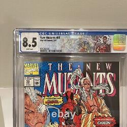 The New Mutants 98 CGC 8.5 1st Deadpool White Pages Marvel Header
