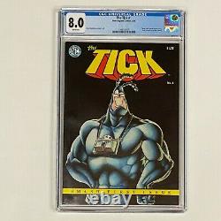 The Tick #1 CGC 8.0 White Pages Ben Edlund NEC 1988 Minor flaws=You save