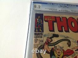 Thor 146 Cgc 9.2 White Pages Origin Inhumans Back Up Begin Marvel Comics1967
