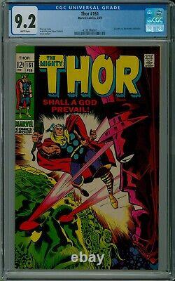 Thor #161 CGC 9.2 NM- white pages GALACTUS EGO Marvel comics 4338346007