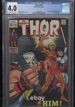 Thor 165 CGC 4.0 Off-White to White Pages 1969 Marvel Comics First Full Warlock