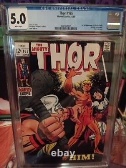 Thor 165 CGC 5.0 1969 1st full appearance of Him (Adam Warlock) White pages