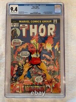 Thor #225 CGC 9.4 1st appearance Firelord Off-White to White Pages