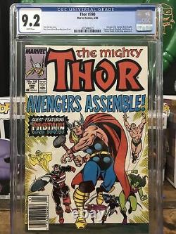 Thor 390 cgc 9.2 white pages newsstand Avengers Assemble