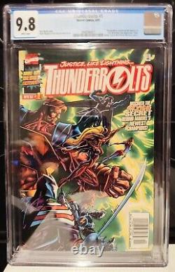 Thunderbolts 1 CGC 9.8 WHITE PAGES NEWSTAND! HTF! RARE! MCU