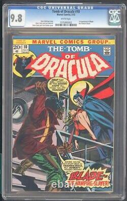 Tomb Of Dracula 10 Cgc 9.8 White Pages 1st App Of Blade The Vampire Slayer