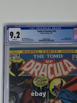 Tomb of Dracula #10 CGC 9.2 White Pages 1st Appearance Of Blade New Case