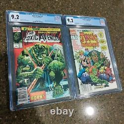 Toxic Avenger #1 & Toxic Crusaders #1 both CGC 9.2 White Pages NEWSSTAND LOT