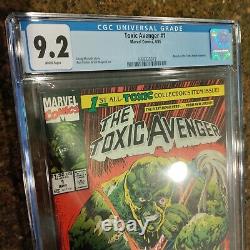 Toxic Avenger #1 & Toxic Crusaders #1 both CGC 9.2 White Pages NEWSSTAND LOT
