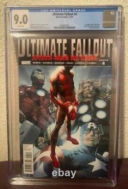 ULTIMATE FALLOUT #4 CGC 9.0 WHITE PAGES 1st PRINT MILES MORALES 1ST APP HOT MCU