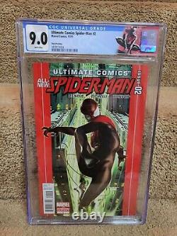Ultimate Comics Spider-Man #2 3rd Print CGC 9.0 White Pages Miles Morales