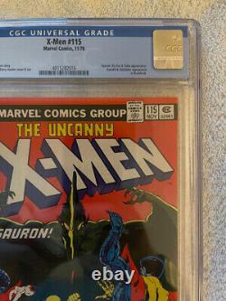 Uncanny X-Men #115 CGC 9.2 White Pages Marvel Comics 1978
