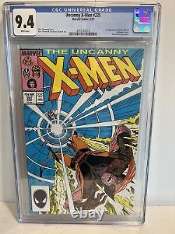Uncanny X-Men #221 CGC 9.4 Marvel 1987 1st Appearance of Mr Sinister White pages