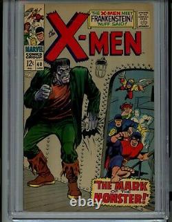 Uncanny X-Men #40 1968 CGC 7.5 Off-White Pages Origin Cyclops Frankenstein Comic
