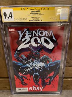 Venom #35 J Scott Campbell 150 Ratio Signed CGC 9.4 WHITE Pages Signature Serie