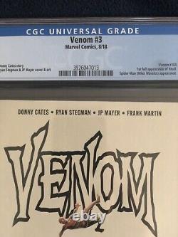 Venom 3 CGC 9.6 1st Knull White Pages 1st Print Stegman & Cates