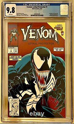 Venom Lethal Protector #1 CGC 9.8 White Pages 1993 Marvel 1st Venom Foil Cover