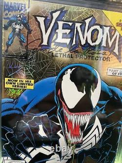 Venom Lethal Protector #1 Gold CGC 9.2 White Pages Signed By Sam Dela Rosa