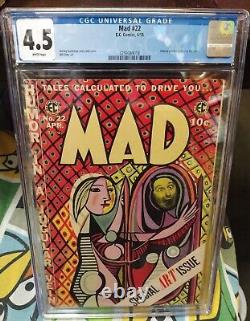 Vintage Early'mad' Magazine #22 (april, 1955) E. C. Comics Cgc 4.5 White Pages