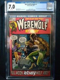 WEREWOLF BY NIGHT #1 (1972) CGC 7.0 WHITE PAGES 1ST SOLO TITLE Ploog Artwork