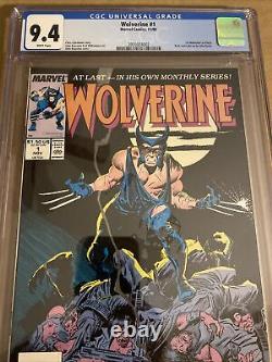 WOLVERINE #1 (1988) CGC 9.4 White pages KEY 1st appearance as PATCH