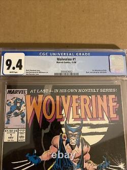 WOLVERINE #1 (1988) CGC 9.4 White pages KEY 1st appearance as PATCH