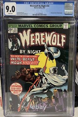 Werewolf by Night 33 (1975)- CGC 9.0 (2ND APPEARANCE OF MOON KNIGHT) WHITE Pages