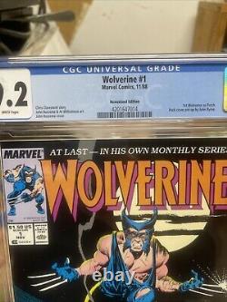 Wolverine #1 1988 CGC 9.2 Newsstand White Pages