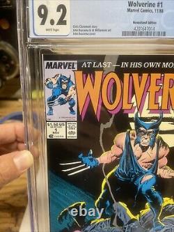 Wolverine #1 1988 CGC 9.2 Newsstand White Pages