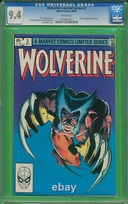Wolverine 1-4 Limited Series Sep-dec 1982 Cgc-graded 9.4 All White Pages Lot-953