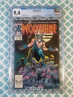 Wolverine 1 CGC 9.4 White Pages Marvel Comics 1988 1st Patch John Byrne Pinup