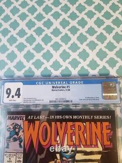 Wolverine 1 CGC 9.4 White Pages Marvel Comics 1988 1st Patch John Byrne Pinup