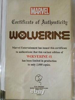 Wolverine #1 John Tyler Christopher Neg Variant CGC 9.8 White Pages 1296/3000