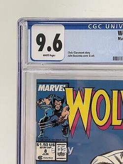 Wolverine #8 CGC 9.6 with White Pages Hulk App. 1989 Marvel Comics