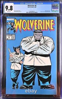 Wolverine #8 CGC 9.8 NM/MT Iconic Cover? Key Hulk Crossover! WHITE PAGES