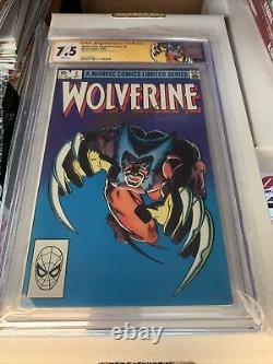 Wolverine Limited Series #2 CGC 7.5 White Pages Signed Chris Claremont