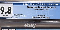 Wolverine Limited Series #3 Cgc 9.8 (1982) White Pages Key Frank Miller Marvel