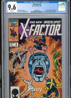 X-Factor #6 CGC 9.6 White Pages 1st Appearance of Apocalypse Marvel 1986