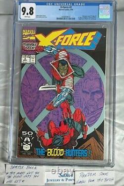 X-Force #2 CGC 9.8? WHITE Pages? 1st Weapon XGarrison Kane2nd Deadpool 1991