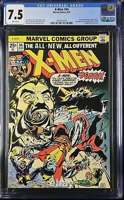 X-Men #94 CGC VF- 7.5 White Pages New Team Begins Sunfire Leaves! Cockrum Art