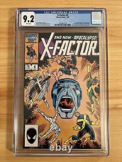 X-factor #6 Cgc 9.2 White Pages // 1st Full Appearance Apocalyspe 1986