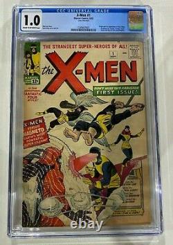 X-men 1 CGC 1.0 Cream/Off-White Pages. 1st Appearance of The X-Men and Magneto