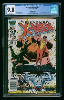 X-men #206 (1986) Cgc 9.8 White Pages Newsstand