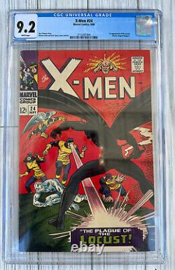 X-men #24 Cgc 9.2 (nm-) White Pages 1st Appearance Of Locust Marvel Graded